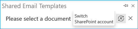 Chuyển đổi tài khoản SharePoint trong Mẫu email được chia sẻ