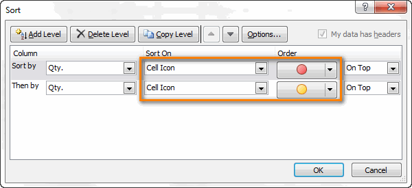 how to sort data by color in excel for mac 2016