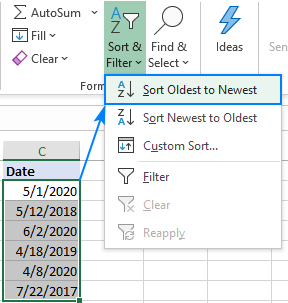 how to sort by date in excel chronologically by month auto sort ablebits com