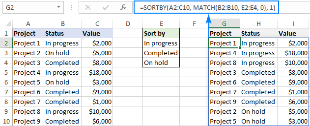 Excel Sortby Function Custom Sort With Formula