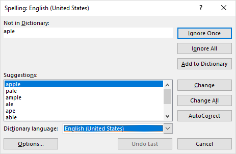 settings for spelling and grammar check in word for mac