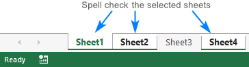 Check spelling in multiple sheets.