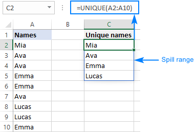 Excel spill range explained