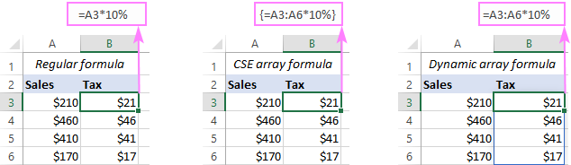 A spilled array formula in Excel