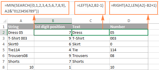 How To Separate Numbers In Excel Formula Printable Templates 2988