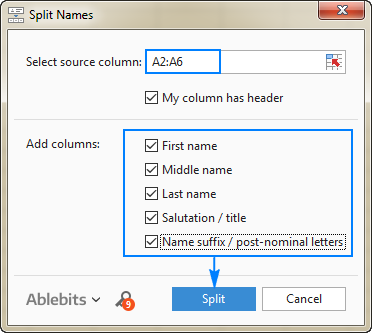 How to Split or Reverse First Last Names in Excel