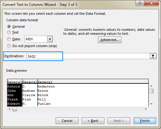 How to Remove Middle Initial In Excel