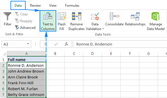 Split names in Excel separate first and last name into ...
