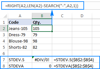 standard deviation excel template