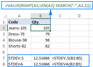 standard deviation in microsoft excel 2011