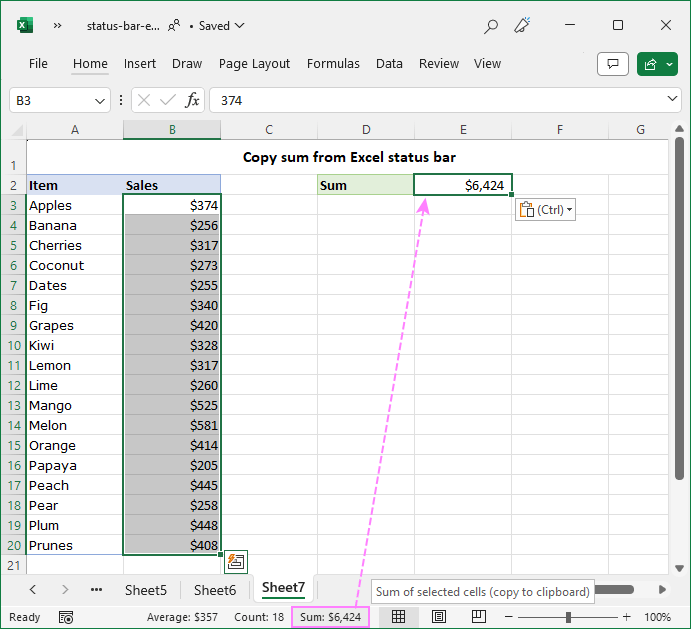 Status Bar In Excel How To Customize And Use 4987