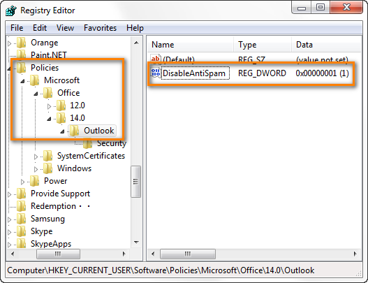 in 2007 filter excel option to Outlook stop How Filter by E mail Junk spam configuring