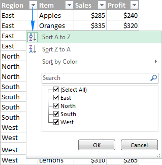 Sort the column that you want to use for grouping your data.