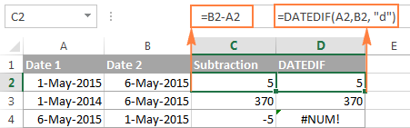 microsoft excel formulas for subtraction