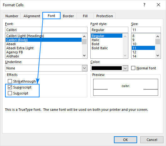 how-to-superscript-and-subscript-in-excel-text-and-numbers