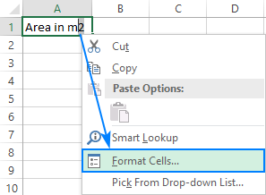 Open the Format Cells dialog.