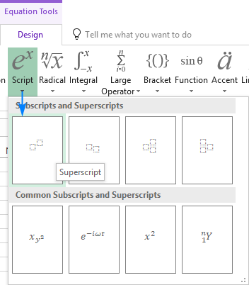 Select the Superscript format.