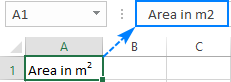 The formula displays the original value without the applied superscript format.