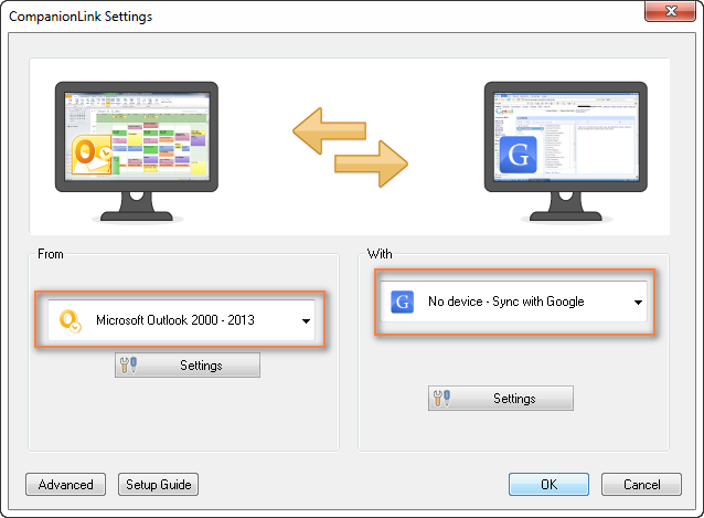 companionlink outlook 2013