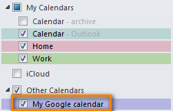 use google calendar in outlook 2010