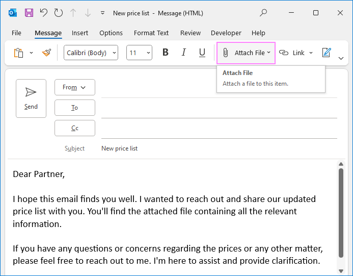 C ch T o M u Email Outlook C T p nh K m How To Create Outlook