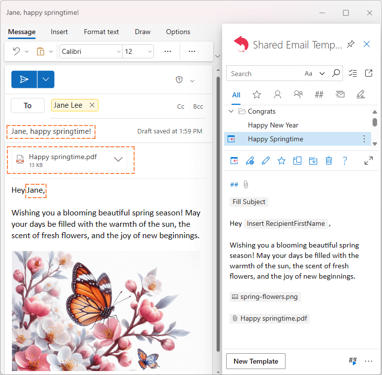 Full-featured email templates for new Outlook