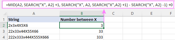 Case-insensitive formula to get text between two characters