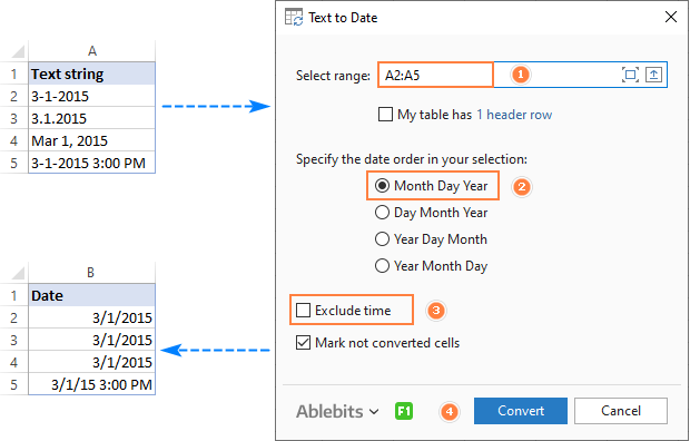 Converting text-dates to normal dates