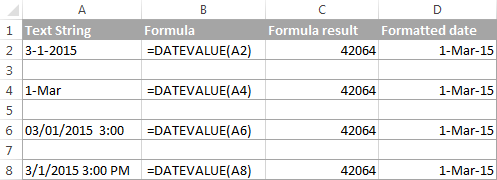 Convert text to date using the Excel DATEVALUE function.