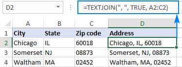 TEXTJOIN function in Excel