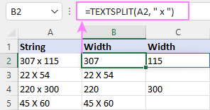 Case-sensitive TEXTSPLIT formula