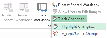 How to track changes in Excel