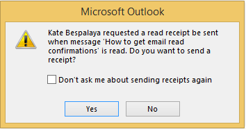 outlook read receipt 2013