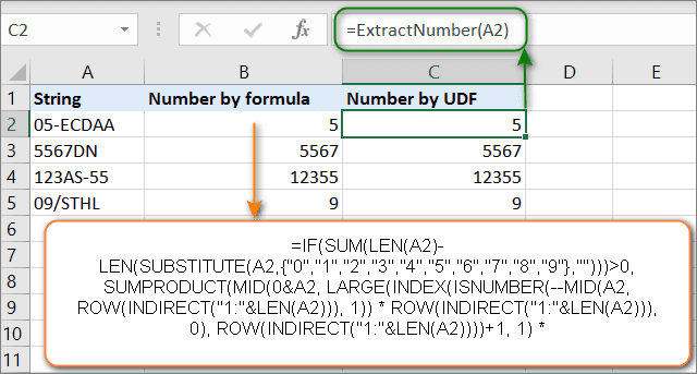 An example of UDF in Excel.