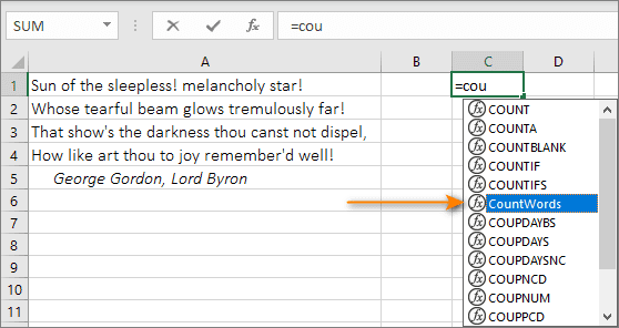 How to use custom functions in Excel.
