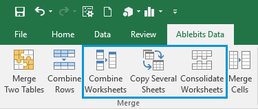 See Consolidate Worksheets Wizard buttons in Excel