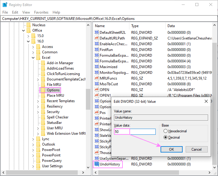 How to Undo Something in Excel?