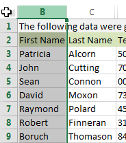 nhow do you unhide first column in excel