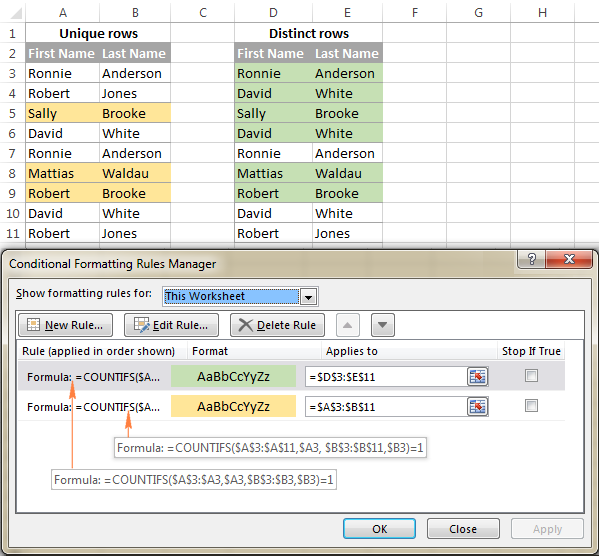 excel for mac distinct count