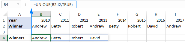 Excel UNIQUE Function Fastest Way To Find Unique Values Ablebits