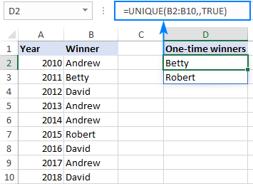 excel filter for unique values mac