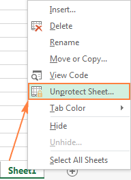 Unprotecting an Excel sheet with password