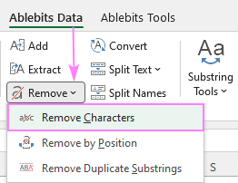 Remove characters in Excel