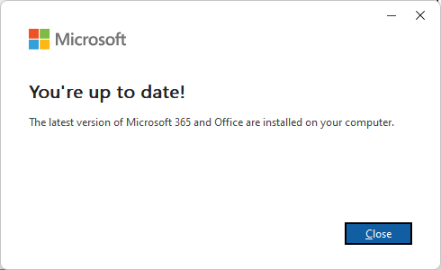 Complete Outlook's update.