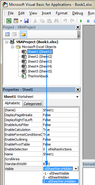 How To Make Excel Worksheet Very Hidden And Unhide It