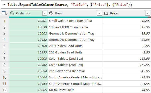 Pulling matches with Excel Power Query