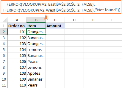 Vlookup across multiple sheets with IFERROR