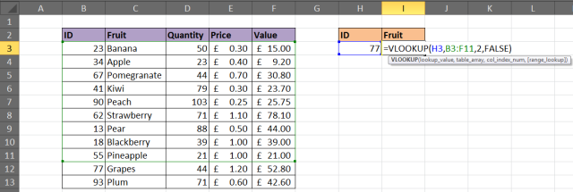 vlookup in excel for mac