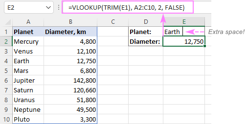 Excel VLOOKUP not working - fixing #N/A and #VALUE errors