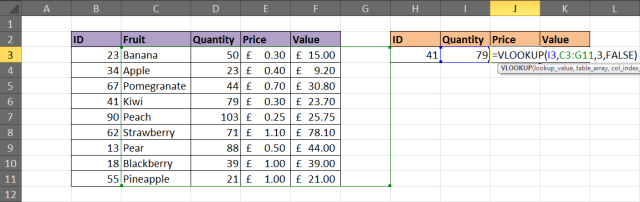 VLOOKUP entered incorrectly